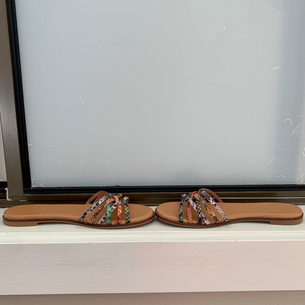 Madewell Tracie Snake-embossed Leather Slides - Picture 6 of 8